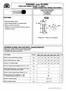 W005MG Datasheet PDF Jinan Gude Electronic Device