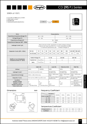 CD29SPJ Datasheet PDF Jianghai Europe GmbH