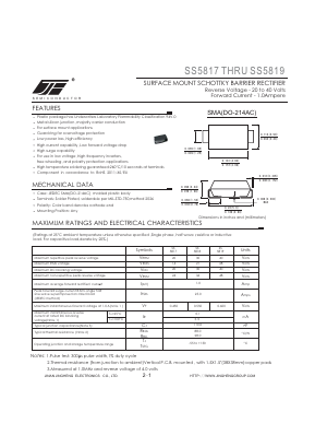 SS5817 Datasheet PDF Jinan Jing Heng Electronics Co., Ltd.