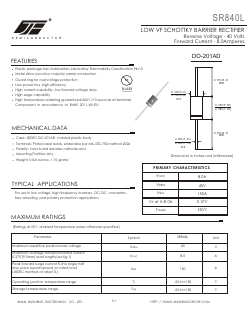 SR840L Datasheet PDF Jinan Jing Heng Electronics Co., Ltd.