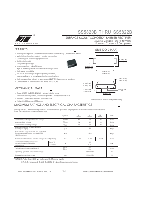SS5820B Datasheet PDF Jinan Jing Heng Electronics Co., Ltd.