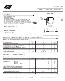1N4148W Datasheet PDF Jinan Jing Heng Electronics Co., Ltd.