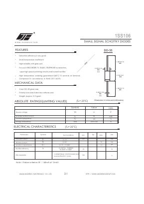 1SS106 Datasheet PDF Jinan Jing Heng Electronics Co., Ltd.