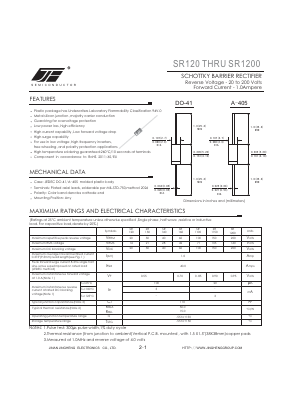 SR1100 Datasheet PDF Jinan Jing Heng Electronics Co., Ltd.