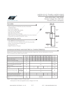 HER154G Datasheet PDF Jinan Jing Heng Electronics Co., Ltd.