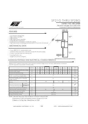 SF25G Datasheet PDF Jinan Jing Heng Electronics Co., Ltd.