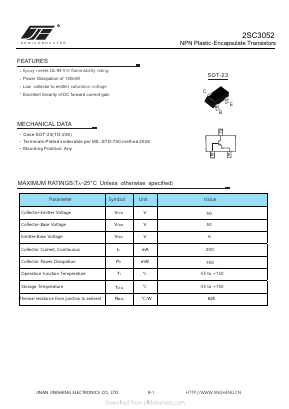2SC3052 Datasheet PDF Jinan Jing Heng Electronics Co., Ltd.