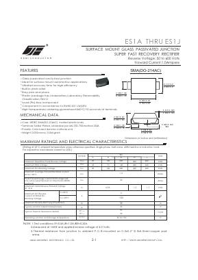 ES1B Datasheet PDF Jinan Jing Heng Electronics Co., Ltd.