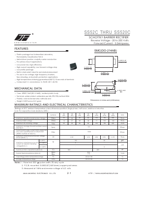 SS510C Datasheet PDF Jinan Jing Heng Electronics Co., Ltd.