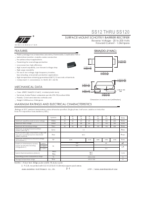SS120 Datasheet PDF Jinan Jing Heng Electronics Co., Ltd.