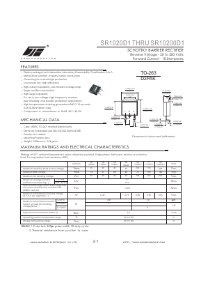 SR10100D1 Datasheet PDF Jinan Jing Heng Electronics Co., Ltd.