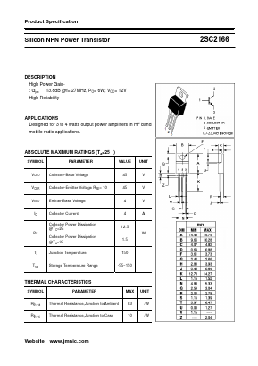 2SC2166 Datasheet PDF Quanzhou Jinmei Electronic