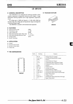 NJM2204 Datasheet PDF Japan Radio Corporation 