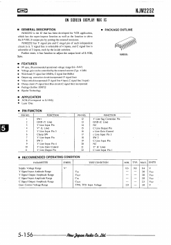 NJM2252L Datasheet PDF Japan Radio Corporation 