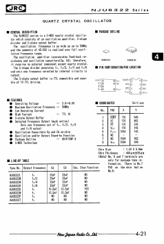 NJU6322U Datasheet PDF Japan Radio Corporation 