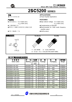 2SC5200B Datasheet PDF JILIN SINO-MICROELECTRONICS CO., LTD.