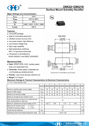 DSK24 Datasheet PDF Guangzhou Juxing Electronic Co., Ltd.
