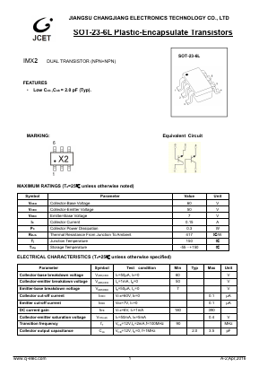 IMX2 Datasheet PDF Jiangsu Changjiang Electronics Technology Co., Ltd