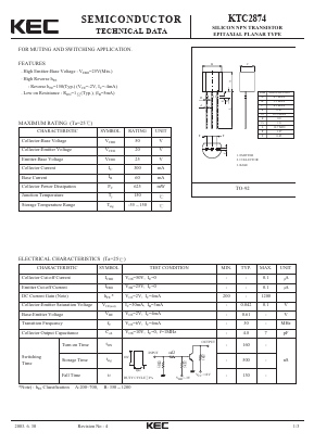 KTC2874 Datasheet PDF KEC