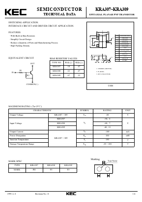 KRA307 Datasheet PDF KEC