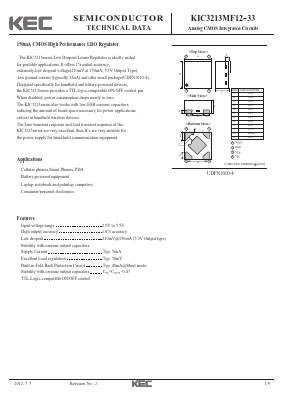 KIC3213MF19 Datasheet PDF KEC