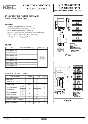 KIA278R015FP/PI Datasheet PDF KEC