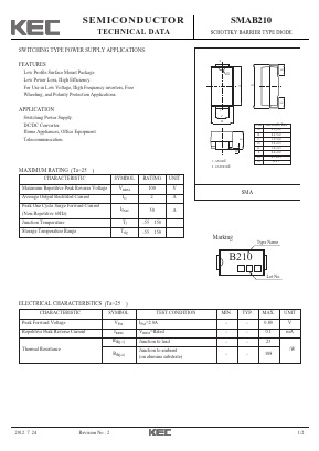 SMAB210 Datasheet PDF KEC