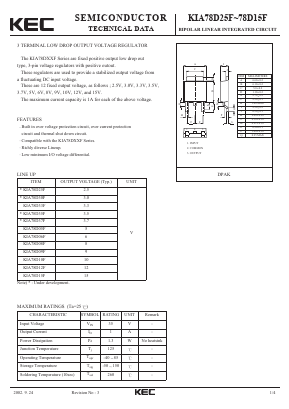 KIA78D33F Datasheet PDF KEC