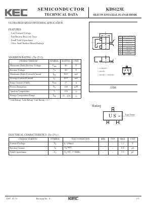 KDS123E Datasheet PDF KEC