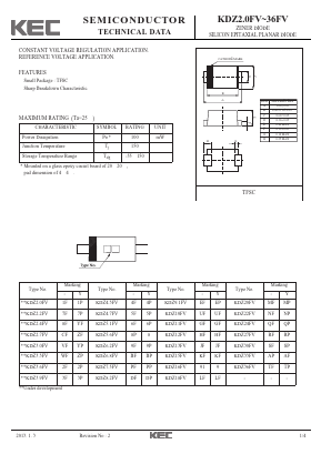 KDZ3.6FV Datasheet PDF KEC