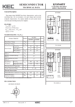KF10N60P Datasheet PDF KEC
