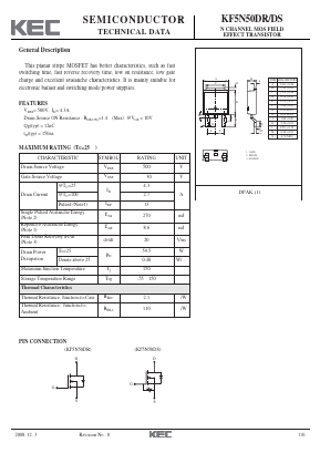 KF5N50DS Datasheet PDF KEC