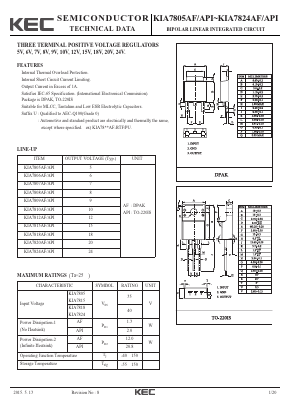 KIA7818AF Datasheet PDF KEC