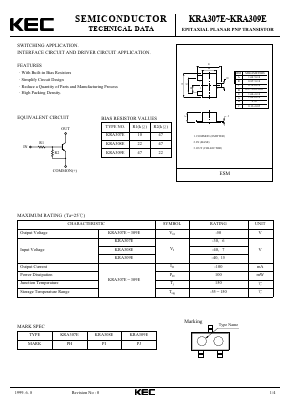 KRA307E Datasheet PDF KEC