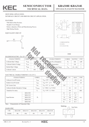 KRA314E Datasheet PDF KEC