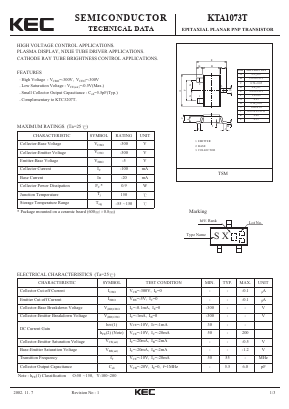 KTA1073T Datasheet PDF KEC