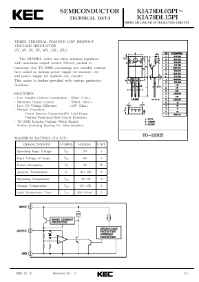 KIA78DL08PI Datasheet PDF KEC