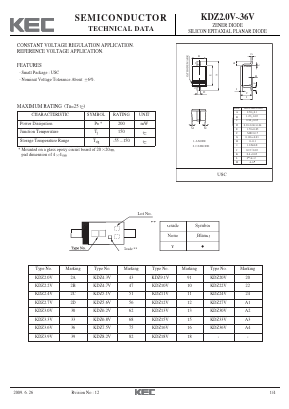 KDZ9.1V Datasheet PDF KEC