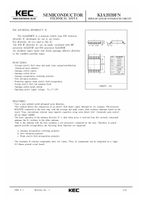 KIA2039FN Datasheet PDF KEC
