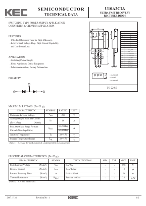 U10A2CIA Datasheet PDF KEC