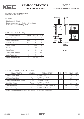 BC327-16 Datasheet PDF KEC