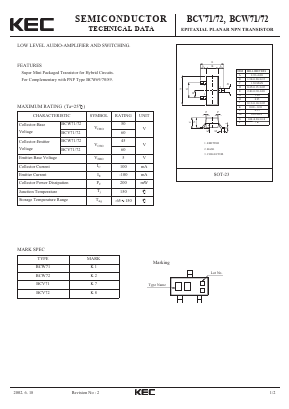 BCV71 Datasheet PDF KEC
