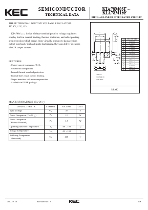 KIA78M08F Datasheet PDF KEC
