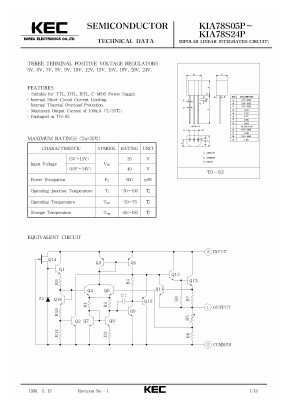 KIA78S20P Datasheet PDF KEC