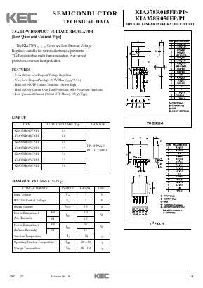 KIA378R015FP Datasheet PDF KEC