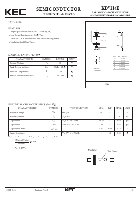 KDV214E Datasheet PDF KEC