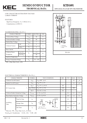 KTD1691Y Datasheet PDF KEC