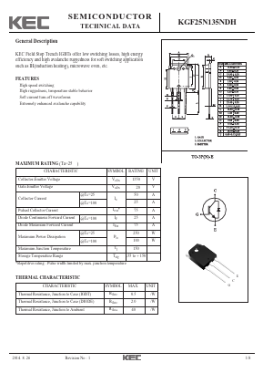 KGF25N135NDH Datasheet PDF KEC
