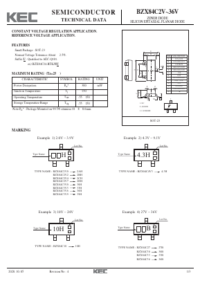 BZX84C9V1 Datasheet PDF KEC