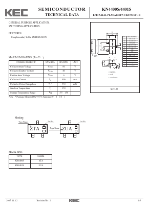 KN4400S Datasheet PDF KEC